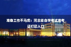 准备工作不马虎：河北省自学考试准考证打印入口