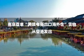 南京首单“跨境电商出口海外仓”货物从空港发出