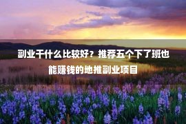 副业干什么比较好？推荐五个下了班也能赚钱的地推副业项目