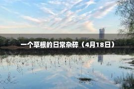 一个草根的日常杂碎（4月18日）