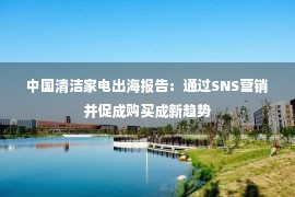 中国清洁家电出海报告：通过SNS营销并促成购买成新趋势