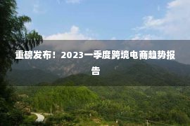 重磅发布！2023一季度跨境电商趋势报告