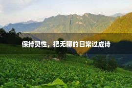 保持灵性，把无聊的日常过成诗