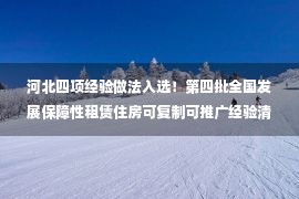 河北四项经验做法入选！第四批全国发展保障性租赁住房可复制可推广经验清单发布