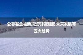 公募基金被动投资引领潮流 未来发展有五大趋势