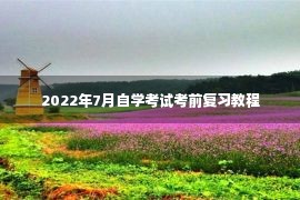 2022年7月自学考试考前复习教程