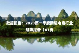 数据报告：2023第一季度跨境电商行业趋势报告（41页