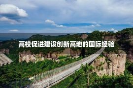 高校促进建设创新高地的国际经验