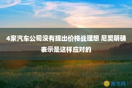 4家汽车公司没有提出价格战理想 尼奥明确表示是这样应对的