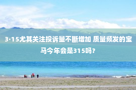 3·15尤其关注投诉量不断增加 质量频发的宝马今年会是315吗？