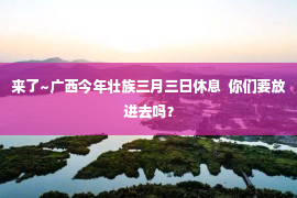 来了~广西今年壮族三月三日休息  你们要放进去吗？