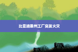 比亚迪惠州工厂突发火灾