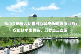 张小泉斩骨刀斩骨时断裂成两截 客服回应：仅能砍小型骨头，且要直起直落