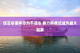 任正非重申华为不造车 赛力斯模式成为最大赢家