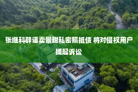 张继科辟谣卖景甜私密照抵债 将对侵权用户提起诉讼