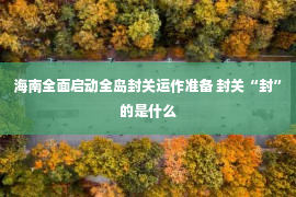 海南全面启动全岛封关运作准备 封关“封”的是什么