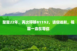 整整22年，再次呼唤81192，请你返航，祖国一直在等你