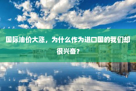 国际油价大涨，为什么作为进口国的我们却很兴奋？