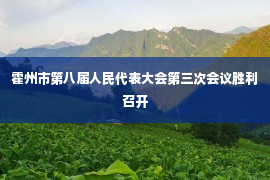 霍州市第八届人民代表大会第三次会议胜利召开