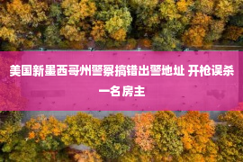 美国新墨西哥州警察搞错出警地址 开枪误杀一名房主