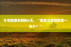 今年假期余额剩6天，“我的工资和假期一样少？ ”