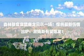 森林狼官宣禁赛戈贝尔一场！悍将最新伤情出炉：詹姆斯有望爆发？