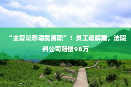 “主管是想逼我离职”！员工遭解雇，法院判公司赔偿98万