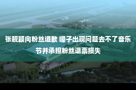 张靓颖向粉丝道歉 嗓子出现问题去不了音乐节并承担粉丝退票损失