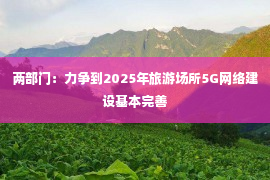 两部门：力争到2025年旅游场所5G网络建设基本完善