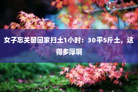 女子忘关窗回家扫土1小时：30平5斤土，这得多厚啊