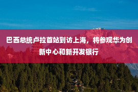 巴西总统卢拉首站到访上海，将参观华为创新中心和新开发银行