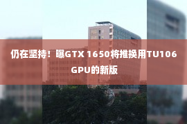 仍在坚持！曝GTX 1650将推换用TU106 GPU的新版