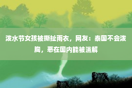 泼水节女孩被撕扯雨衣，网友：泰国不会泼胸，恶在国内能被消解