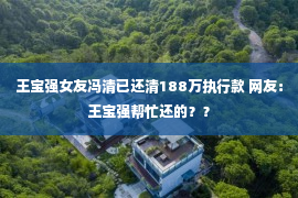 王宝强女友冯清已还清188万执行款 网友：王宝强帮忙还的？？