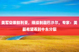 美军空袭叙利亚，继续制裁巴沙尔，专家：美最希望看到中东分裂