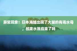 异常现象！日本海域出现了大量的有毒水母，核废水效应来了吗