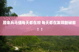 原来兵马俑每天都在挖 每天都在发现新秘密！！