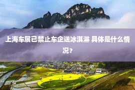 上海车展已禁止车企送冰淇淋 具体是什么情况？