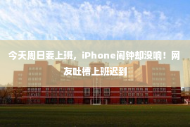 今天周日要上班，iPhone闹钟却没响！网友吐槽上班迟到