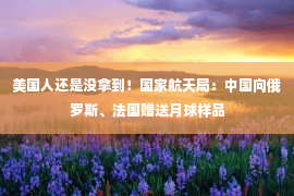 美国人还是没拿到！国家航天局：中国向俄罗斯、法国赠送月球样品