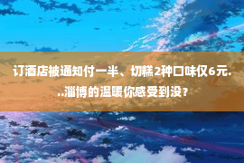 订酒店被通知付一半、切糕2种口味仅6元...淄博的温暖你感受到没？