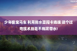 少年偷宝马车 利用排水渠闯卡逃逸 这个过弯技术丝毫不拖泥带水!