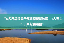 “6名厅级领导干部违规聚餐饮酒，1人死亡”，中纪委通报！