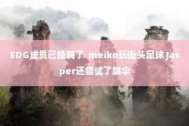 EDG成员已经嗨了  meiko玩街头足球 Jasper还尝试了跳伞