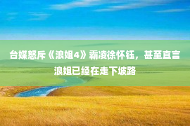 台媒怒斥《浪姐4》霸凌徐怀钰，甚至直言浪姐已经在走下坡路