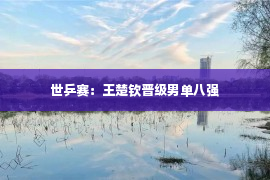 世乒赛：王楚钦晋级男单八强