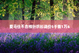 爱马仕不合格针织衫进价5千售1万6