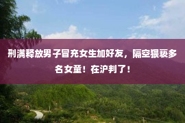 刑满释放男子冒充女生加好友，隔空猥亵多名女童！在沪判了！