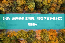 外媒：出席活动摔倒后，拜登下直升机时又撞到头