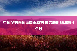 中国孕妇泰国坠崖案宣判 被告获刑33年零4个月